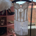 White Fringe Corset