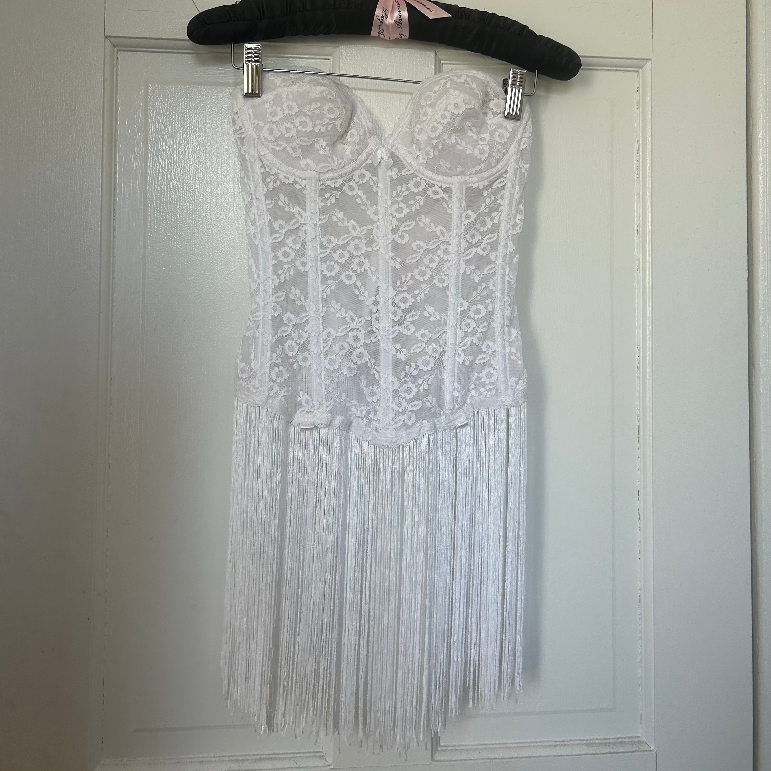 White Fringe Corset